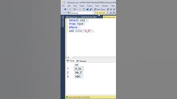 SQL | How to escape a wildcard character #shorts