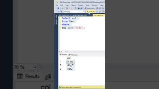 SQL | How to escape a wildcard character #shorts screenshot 3