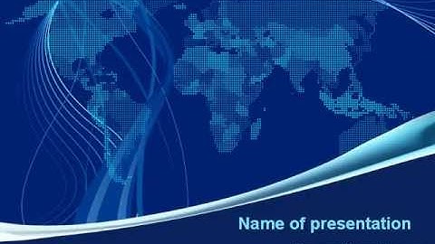 Map Of Earth In Blue PowerPoint Template by PoweredTemplate.com