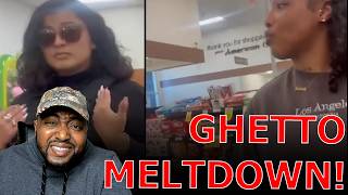 Black Sisters LOSE THEIR MINDS Crying Racism Over Security Guard Watching Them In Safeway Store!