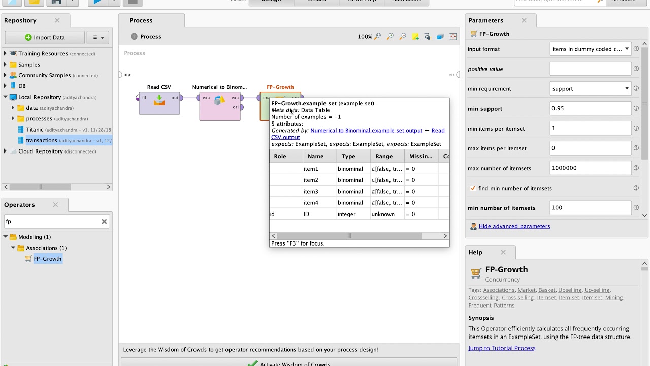Association-mining using RapidMiner Studio - YouTube