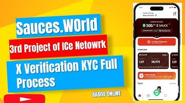 Sauces X twitter 1st verification complete process New Mining app  Sauces Mining app  Ice Network