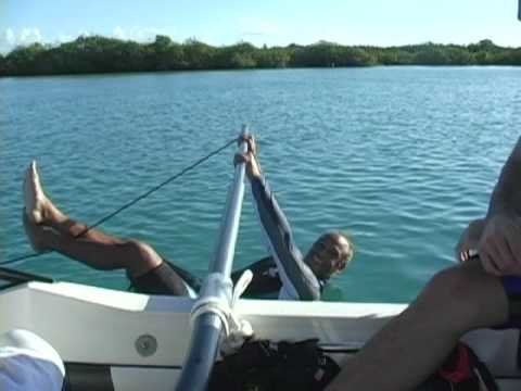 Turks and Caicos - Barefoot waterski lesson with Keith St. Onge