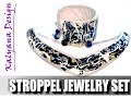 Stroppel cane jewelry set - polymer clay tutorial 558