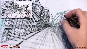 Learn How to Draw a City in One Point Perspective Part 4 of 5