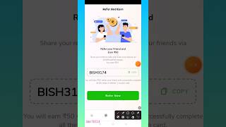 BEST 💸💸💸EARNING APPS FOR ANDROID😜 2023 Refer and Earn Per Refer💲50 Rupees #earnings#earn#online#apk screenshot 3