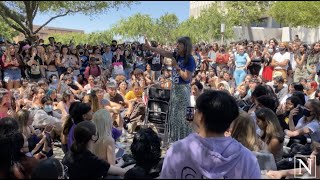 TikTok Preacher Sister Cindy Visits UCI, Draws Crowd of Students