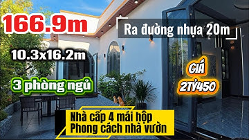 Đất Cần Giuộc Giá Rẻ| Nhà cấp 4 mái hộp phong cách nhà vườn ra đường nhựa 20m.