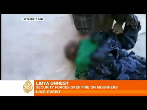 Libyan leader Muammar Gaddafi is confronting the most serious challenge to his rule in 42 years. Government forces have been unleashed onto protesters in the eastern city of Benghazi, where one hospital official put the death toll at 200. Al Jazeera's Stefanie Dekker takes a look at the scale of the unrest in the country.