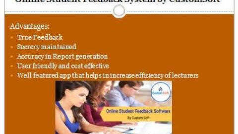 Online Student Feedback system by CustomSoft