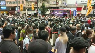 Anti-government protesters gather in hong kong, after china sparked
outrage with a proposed new security law that campaigners fear will
spell the end of ...