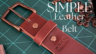 Making a SIMPLE Leather Belt | ASMR