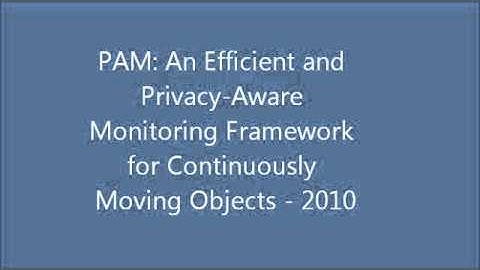 PAM: An Efficient and Privacy-Aware Monitoring Framework for Continuously Moving Objects - 2010