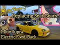 Replacing  ELECTRIC SEAT GEARS !    Mkiv SUPRA !    FULL HOW TO VIDEO !   With Land Cruiser Gears .