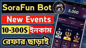 Sorafun Trading Bot new Events || Free Earn USDT || Demo trading করে ইনকাম ||