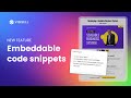 Embed Code Snippets into VidSell
