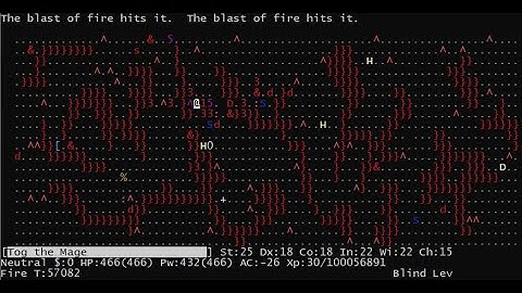 Concise Nethack: Plane of Fire