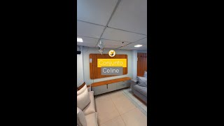 Ele suporta TVs de até 75 polegadas e tem LED, 2 portas e 2 gavetas