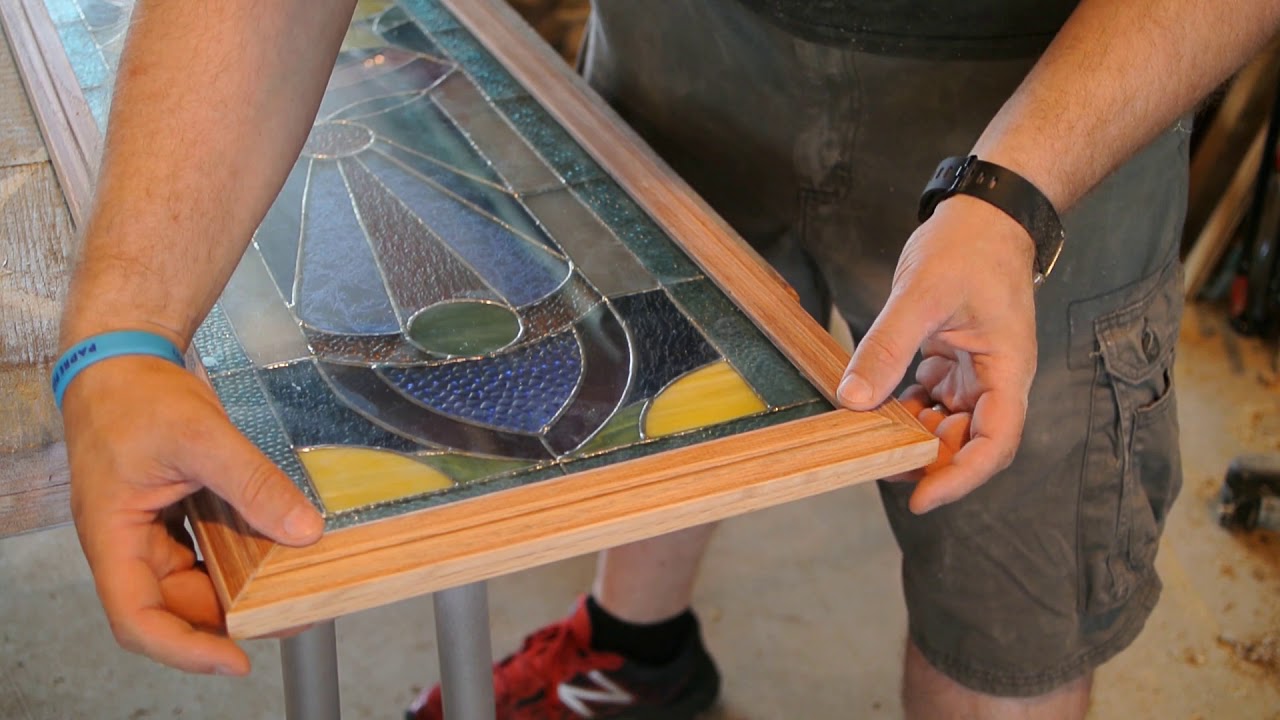 Final cutting and fitting of stained glass frame YouTube