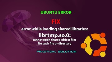 UBUNTU FIX: error while loading shared libraries: librtmp.so.0:
