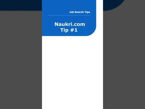 Job Search Tips for Naukri portal | Increase your visibility to get noticed by HR Recruiter #Shorts