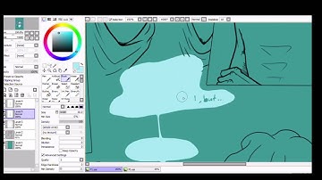 SAI Drawing Time Lapse Inking/Colouring a Comic Page