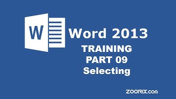 Microsoft Word 2013 Tutorial (Part 09) – Selecting - 001EDU-000001-009