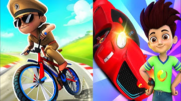 Little Singham Cycle Race Vs Kicko & Super Speedo (IOS Android) Nonstop Gameplay Video 