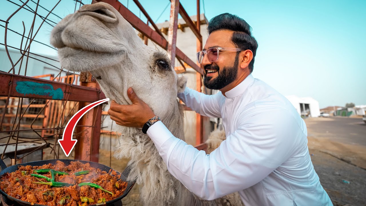 Trying Camel Meat Karahi in MADINA | Madina Bakra Mandi, Cow Mandi ...