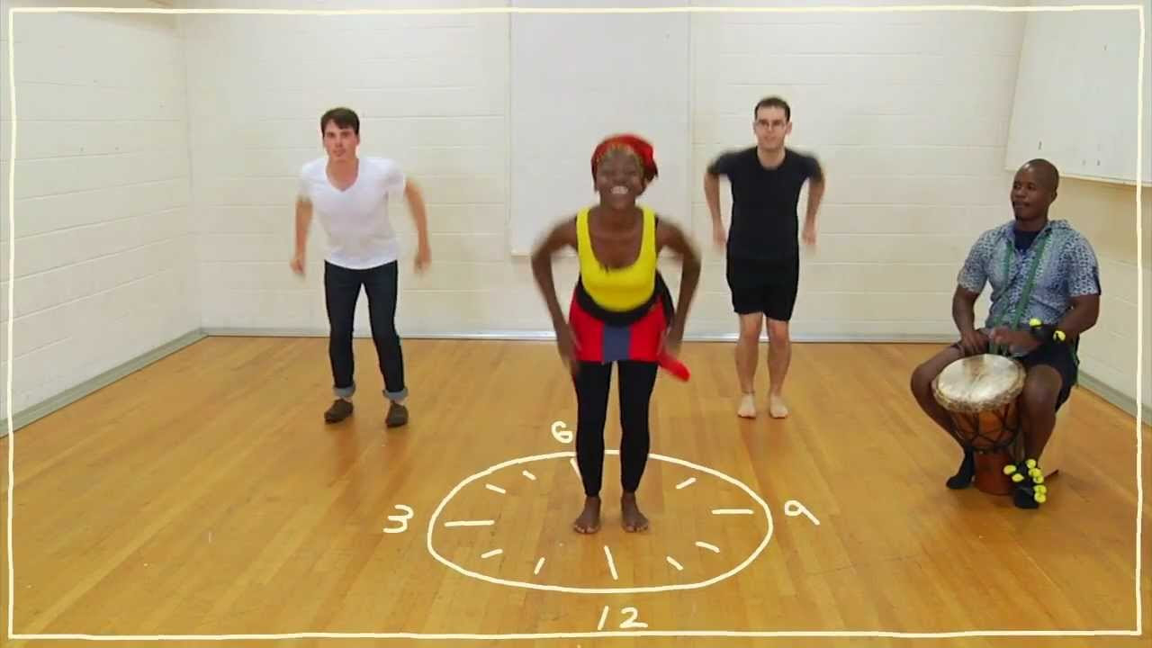 Fiveish Minute Dance Lesson   African Dance Lesson 3 Dancing on the Clock