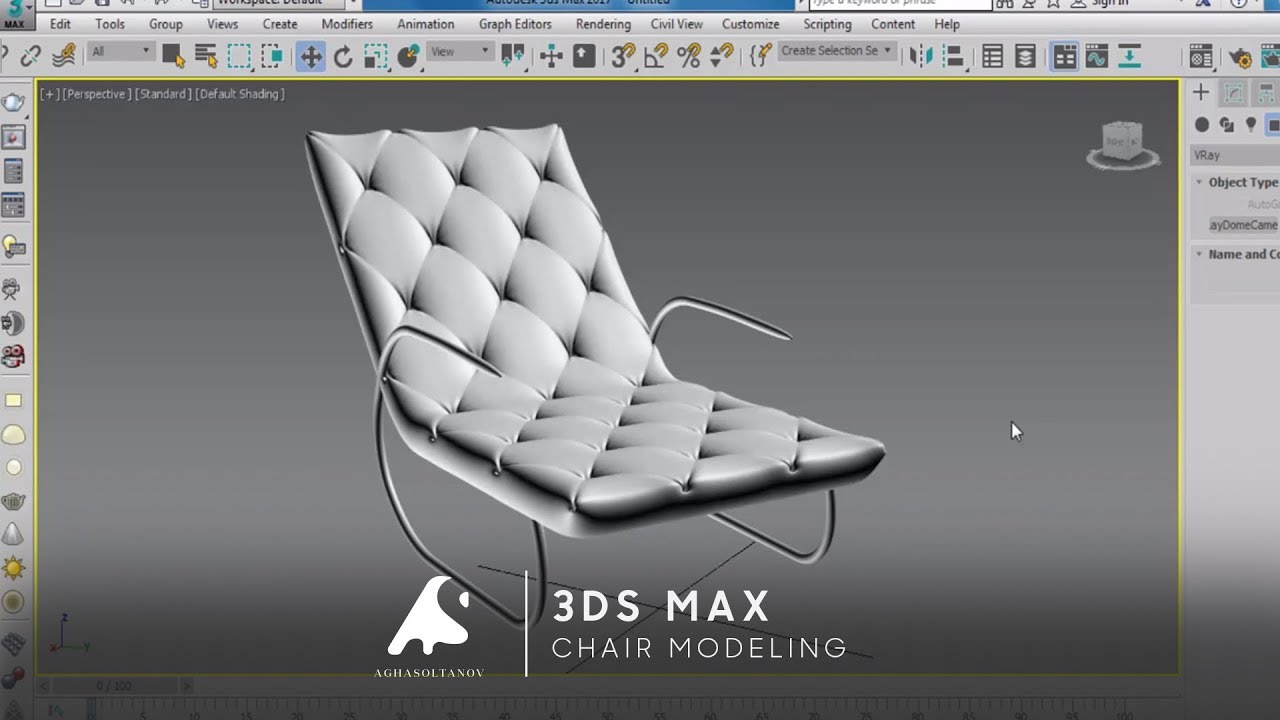 3D Max 2017 Chair Modeling Tutorial YouTube