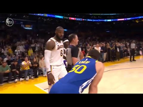 LeBron’s Reaction to Steph After Jumping Into Stands ?