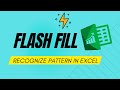 FLASH FILL in MS Excel || Excel Tutorial for beginners