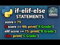 if elif else statements in Python programming Explained