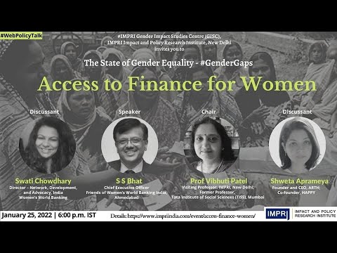 #GenderGaps | S S Bhat | Access to Finance for Women | Live Video