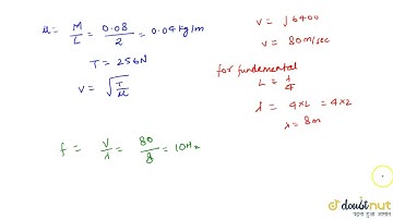 A 2.00 m-long rope, having a mass of 80 g, is fixed at one end and is tied to a light string at ...
