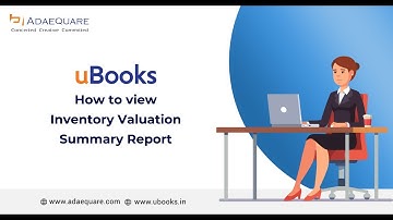 How to view Inventory Valuation summary  report in uBooks -  English