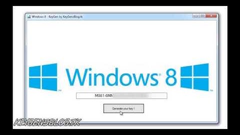 Windows 8 - KeyGen
