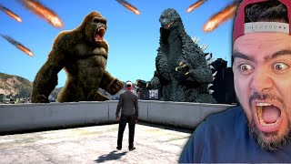 King Kong Vs Godzilla Gta 5 Böyle Kapişma Görmedi 