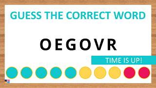 Guess the Correct Word! Unscramble in Record Time! 6 Letters | Agent Quiz