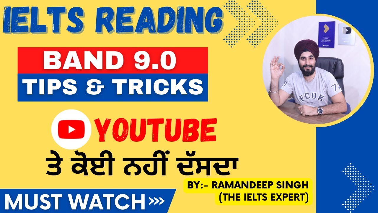 Ielts Reading Tips And Tricks For Band 9.0 By Ramandeep Singh | 