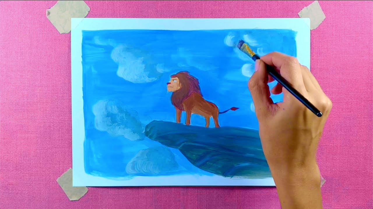 Painting Disney's Lion King ♫ Relaxing Art and Music - YouTube