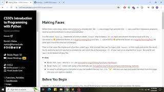Problem Set 0 Making Faces (Solution) - CS50 Introduction to Programming with Python
