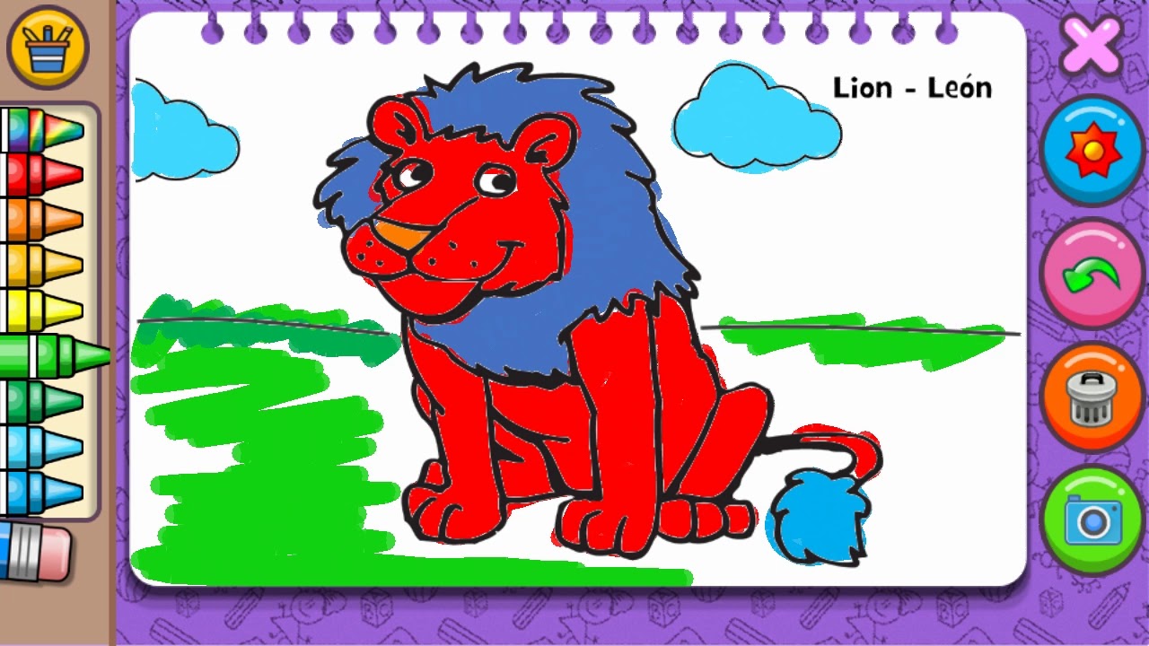 Lion coloring Android Game For Kids, Toddlers - Coloring & Learn | Yubi ...