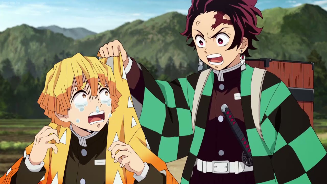 Tanjiro And Zenitsu Funny Moments Zenitsu Want Love Demon Slayer