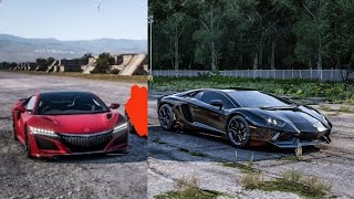 Forza Horizon 5 drag race: Lamborghini Aventador LP vs acura NSX