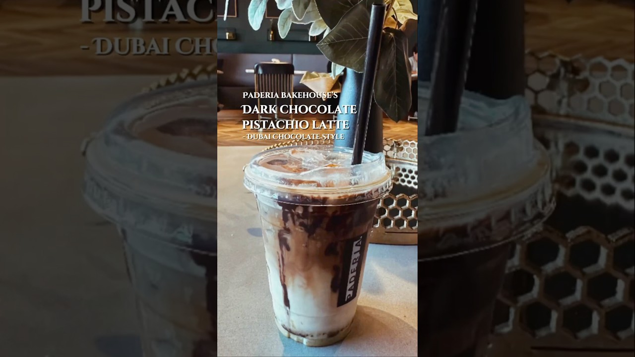 Dark Chocolate Pistachio Latte at Paderia Bakehouse in Irvine | Dubai Chocolate Style 💚🤎