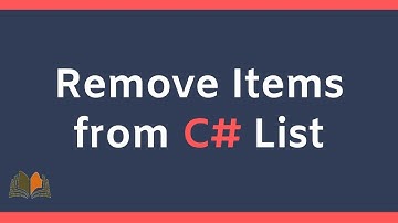 Remove Items from C# List | #Csharp, #List, #items