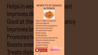 Benefits Of Soaked Almonds ytshorts homeremedies healthylifestyle diy almondsbenefits