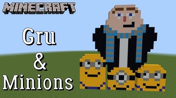 Minecraft Pixel Art Tutorial - Gru & Minions